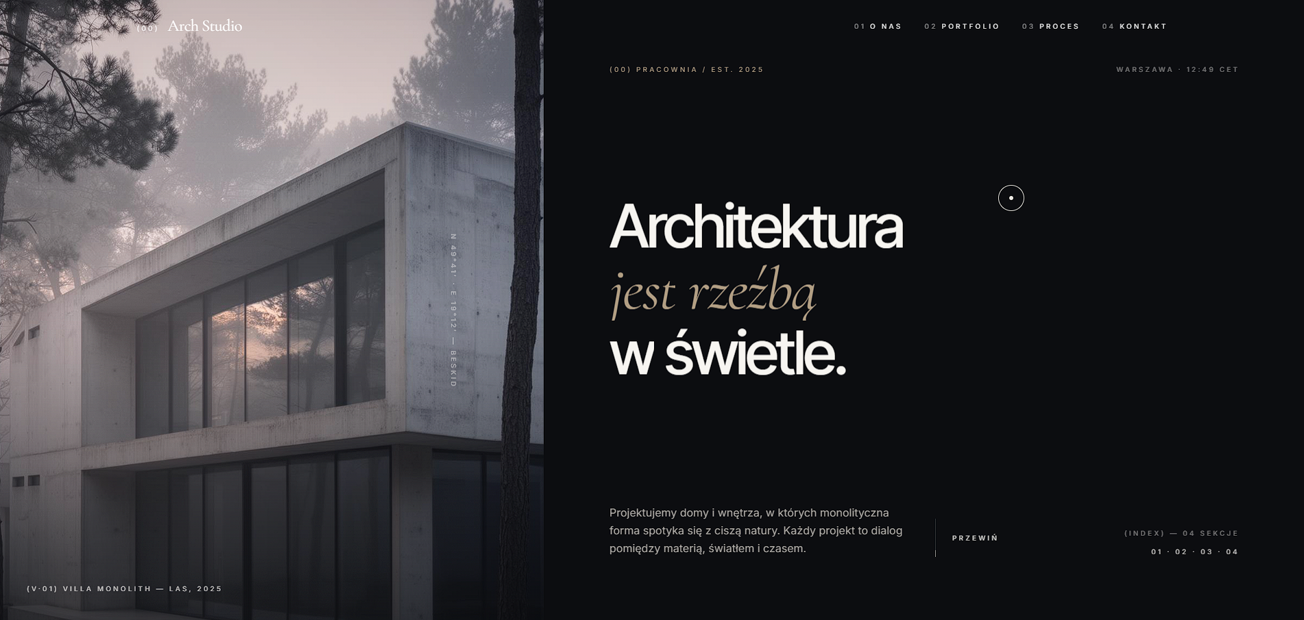 Arch Studio — Szablon